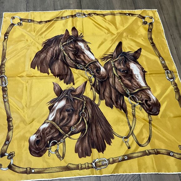 Equestrian  Western Ranch Rodeo Horse Head Bridle Scarf Cravat Ascot - Picture 5 of 5